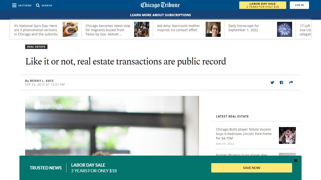 Like it or not, real estate transactions are public record